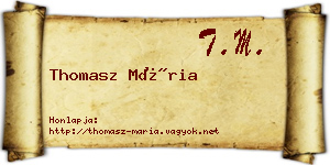 Thomasz Mária névjegykártya