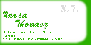maria thomasz business card